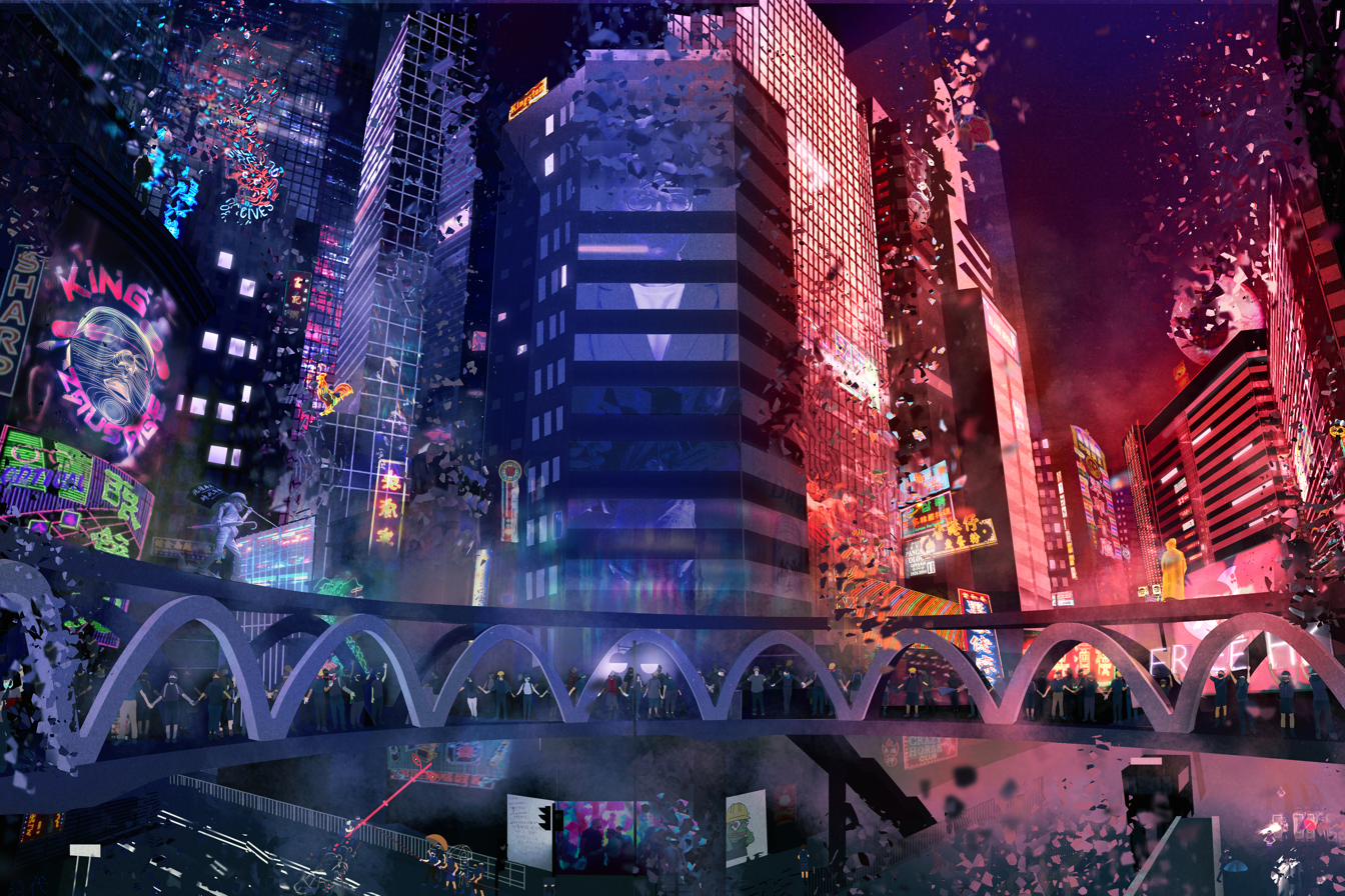 3 Steps to Cyber Heaven concept art