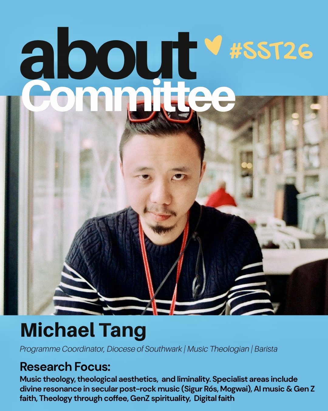 Society for the Study of Theology committee feature for Michael Tang